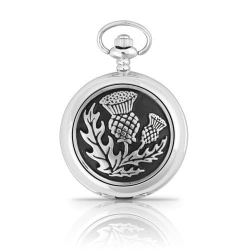 Scottish Thistle Mechanical Pocket Watch