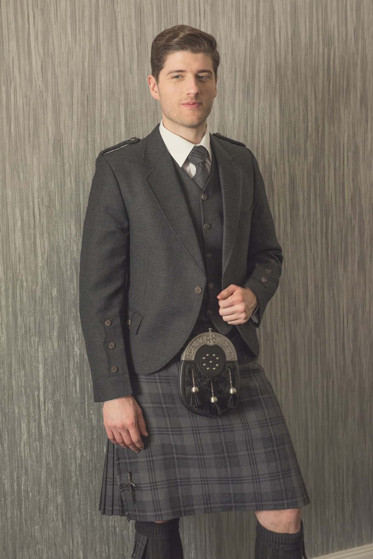 Made to Measure Silver Highlander Kilt Kilts & Trews