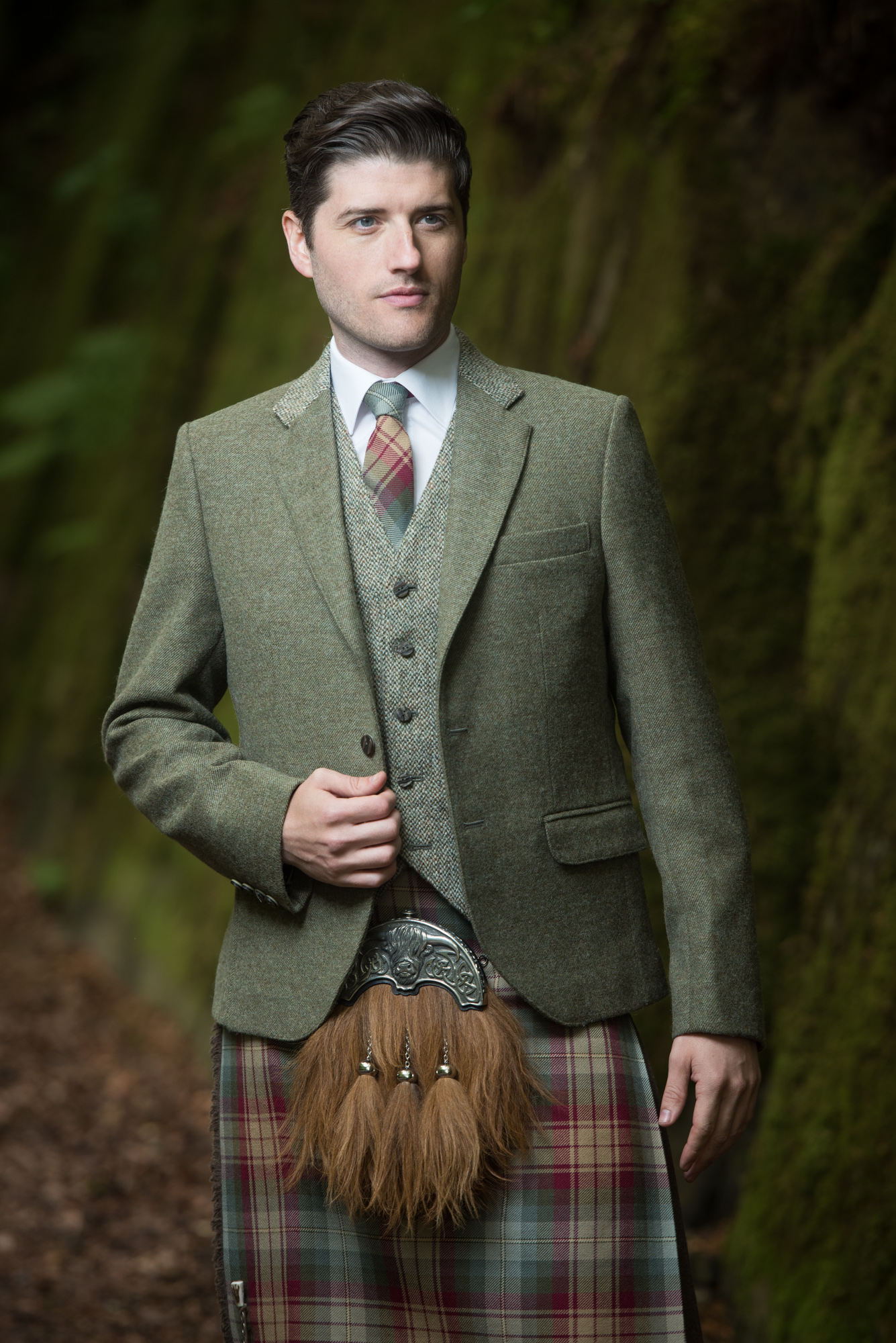 Harris tweed kilt jacket and best sale waistcoat