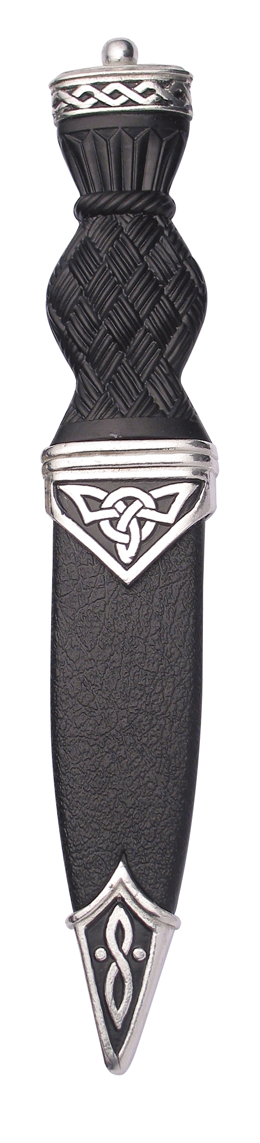 Celtic Polished Plain Top Sgian Dubh